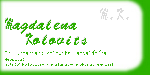 magdalena kolovits business card